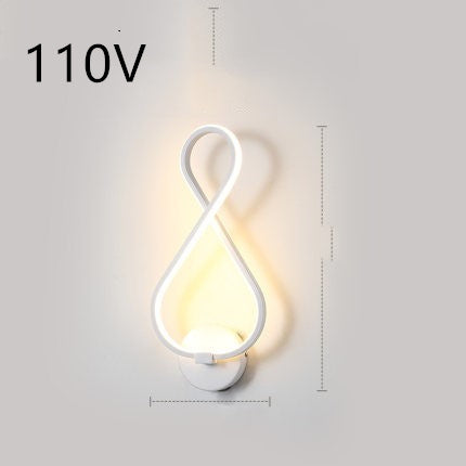 led wall lamp nordic minimalist bedroom bedside lamp - LED-Wandlampe im nordischen Minimalstil – Schlafzimmerlampe für das Bett