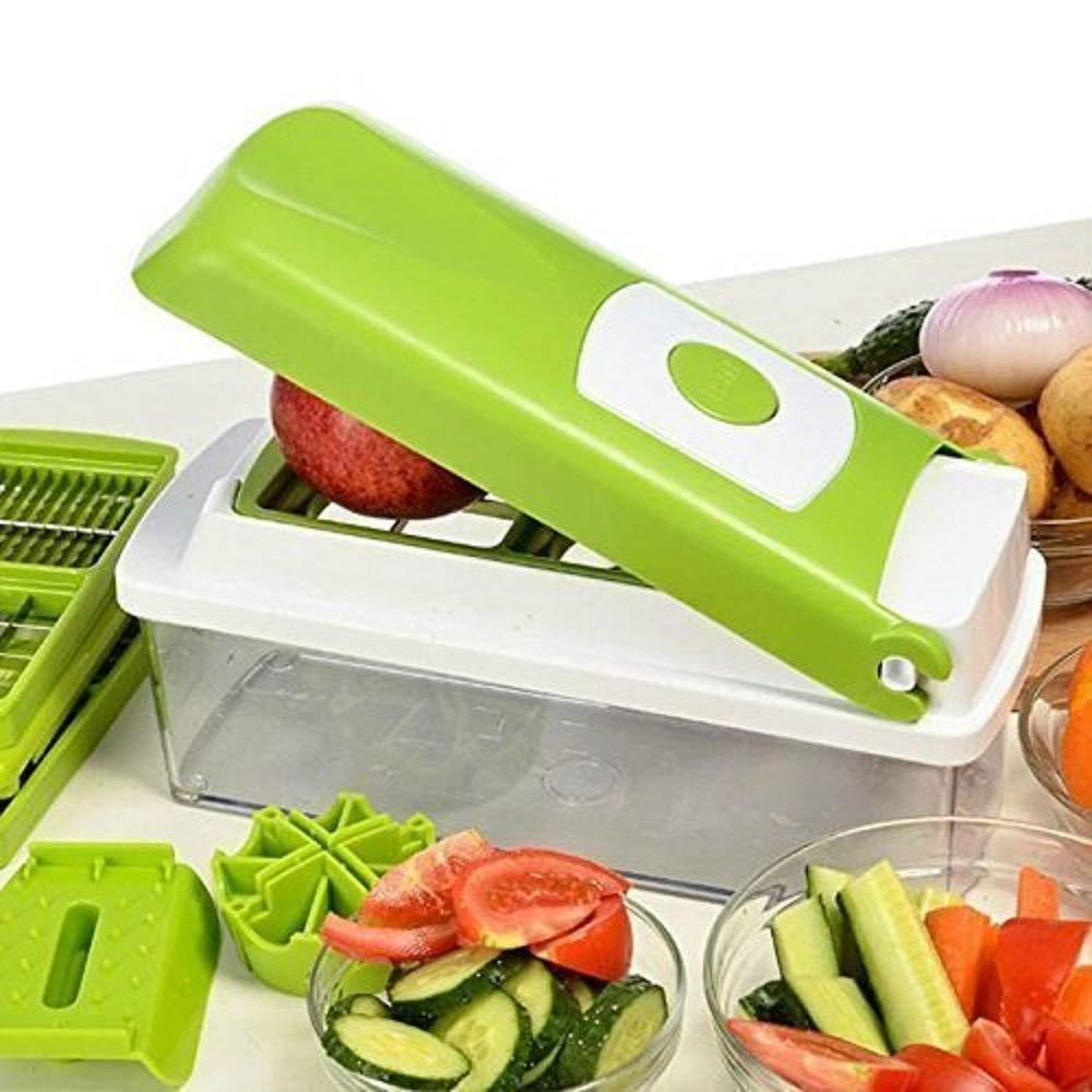 12-teiliges Multifunktionales Gemüseschneider-Set – Mit Griff, Reibe, Schneide- und Würfelwerkzeug, Küchenhelfer