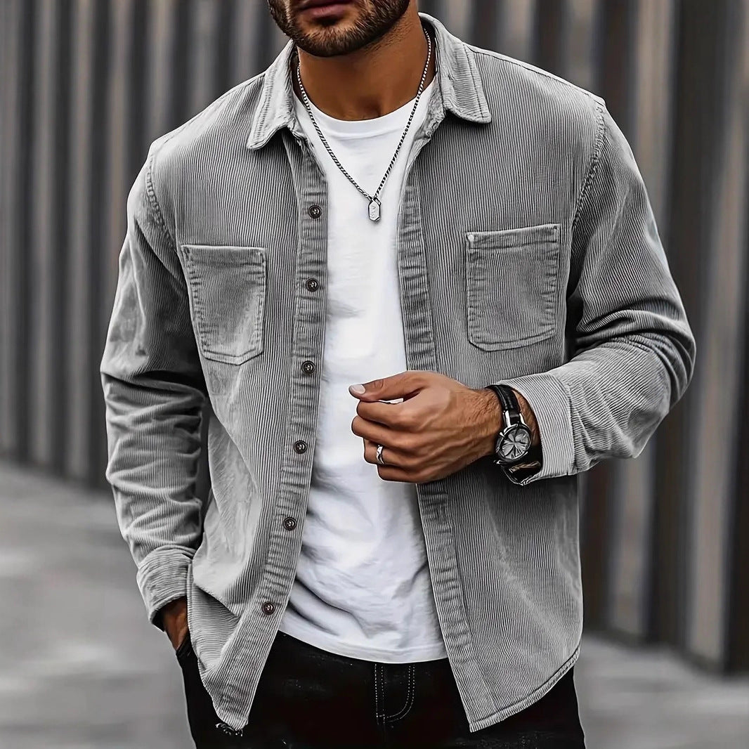 Fashion Spring Button Jacket Coat For Men - Modische Herrenjacke mit Knöpfen – Übergangsjacke für den Frühling