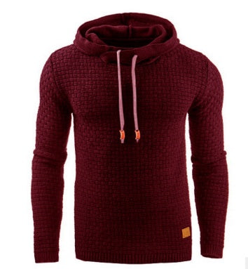 Men's Jacquard Sweater Long-sleeved Hoodie Warm Color Hooded Sweatshirt Jacket - Herren-Jacquardpullover mit Kapuze – Langärmeliges Sweatshirt in warmen Farben