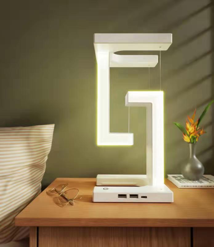 Creative Smartphone Wireless Charging Suspension Table Lamp Balance Lamp Floating For Home Bedroom - Kreative Schwebelampe mit kabelloser Smartphone-Ladestation – Balance-Tischlampe für Schlafzimmer und Zuhause