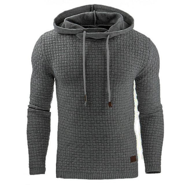 Men's Jacquard Sweater Long-sleeved Hoodie Warm Color Hooded Sweatshirt Jacket - Herren-Jacquardpullover mit Kapuze – Langärmeliges Sweatshirt in warmen Farben