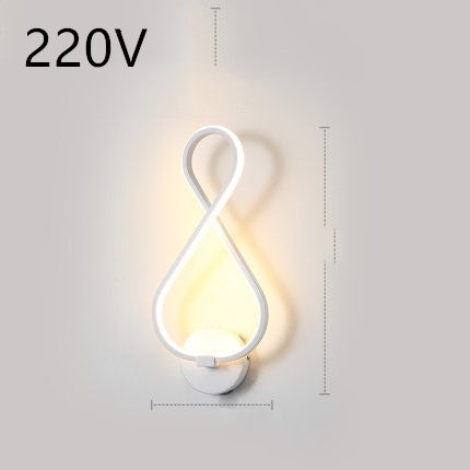 led wall lamp nordic minimalist bedroom bedside lamp - LED-Wandlampe im nordischen Minimalstil – Schlafzimmerlampe für das Bett