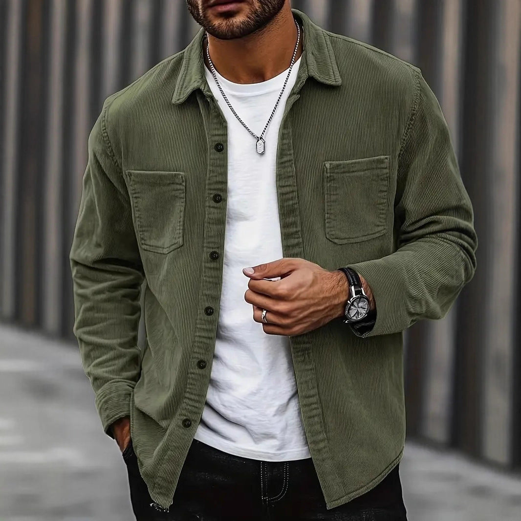 Fashion Spring Button Jacket Coat For Men - Modische Herrenjacke mit Knöpfen – Übergangsjacke für den Frühling
