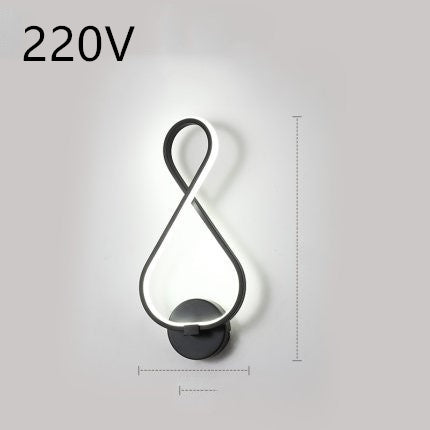 led wall lamp nordic minimalist bedroom bedside lamp - LED-Wandlampe im nordischen Minimalstil – Schlafzimmerlampe für das Bett