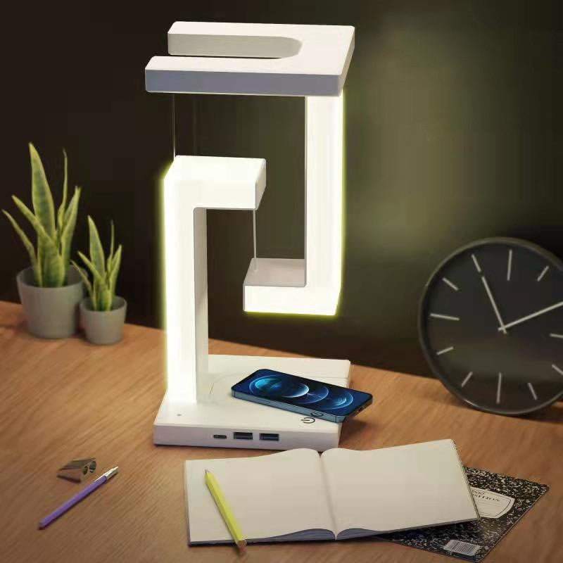 Creative Smartphone Wireless Charging Suspension Table Lamp Balance Lamp Floating For Home Bedroom - Kreative Schwebelampe mit kabelloser Smartphone-Ladestation – Balance-Tischlampe für Schlafzimmer und Zuhause
