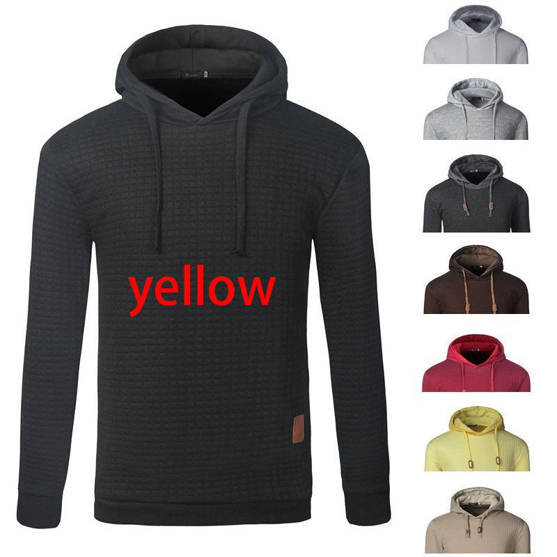 Men's Jacquard Sweater Long-sleeved Hoodie Warm Color Hooded Sweatshirt Jacket - Herren-Jacquardpullover mit Kapuze – Langärmeliges Sweatshirt in warmen Farben
